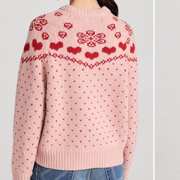 NWT The Great Sweetheart Pullover sweater. Size 1. Pink with red hearts. - Picture 4 of 9